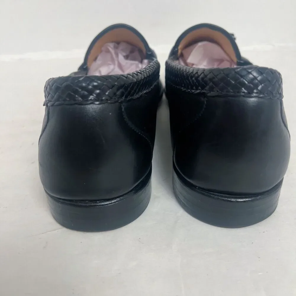 Allen Edmonds Maxfield Black Leather Loafers Stowe Tassel Men's Size 14 D